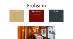 Desktop Screenshot of hotel-frohsinn.ch